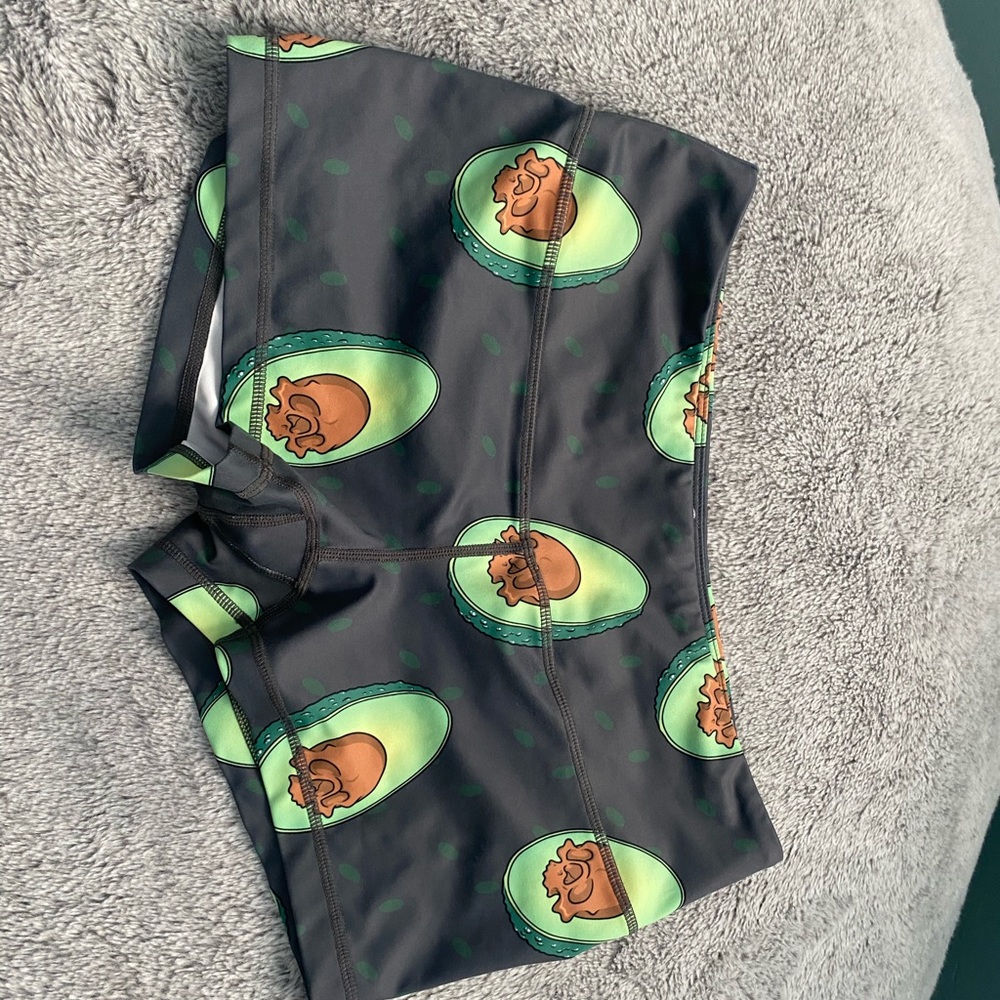 Feed me fight me avocado shorts